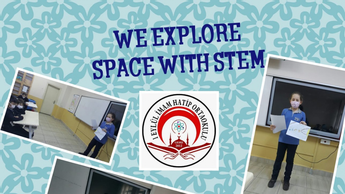 We explore space with stem projemizde öğrencilerimiz stem ve uzay konularını araştırarak arkadaşlarına konular ile ilgili bilgiler verdi